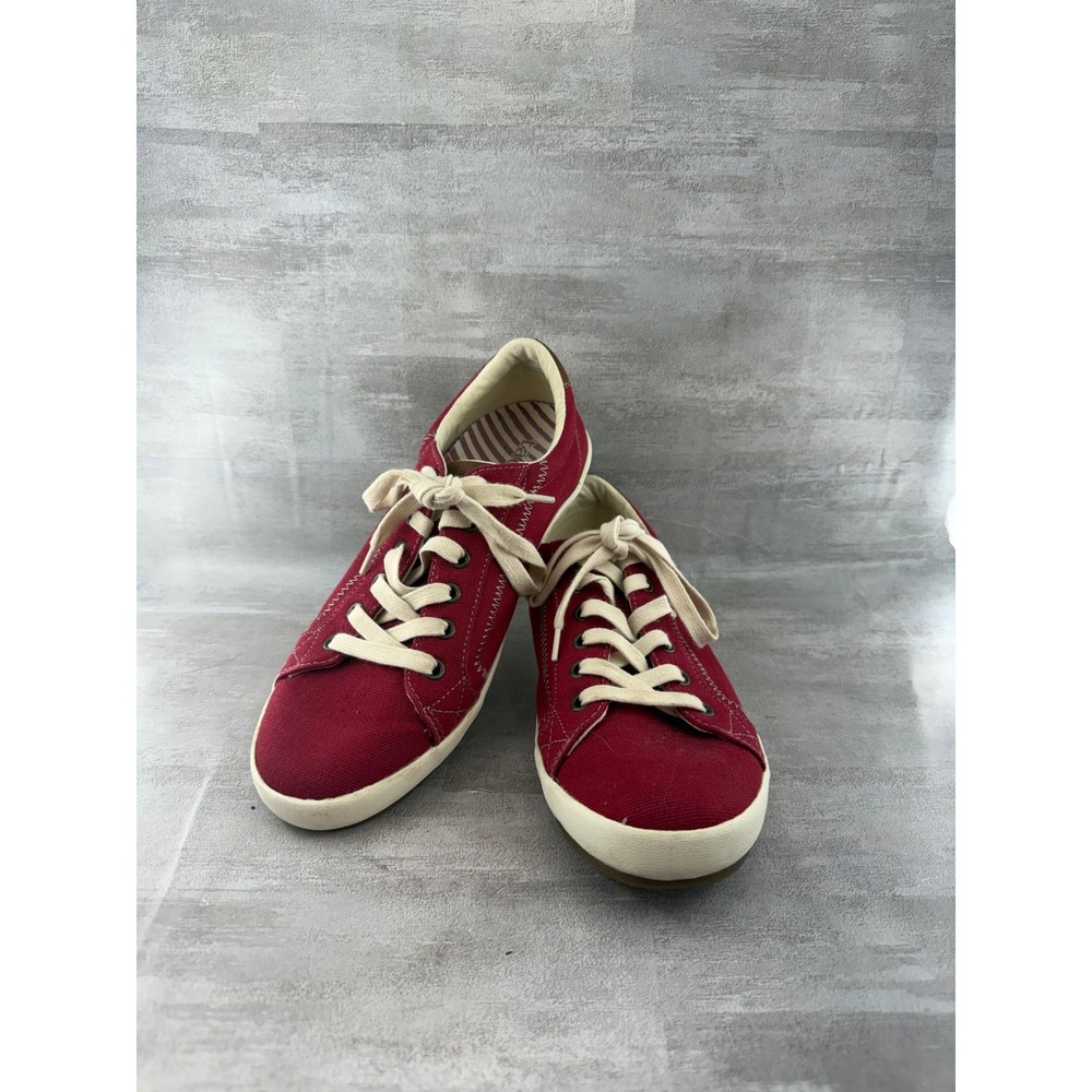 Taos Star Burst Red Canvas Low Top Sneakers STB-13834 Women Sz 9.5